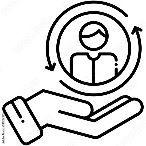 Retention Icon. Customer Service Symbol. Line Icon Vector Stock