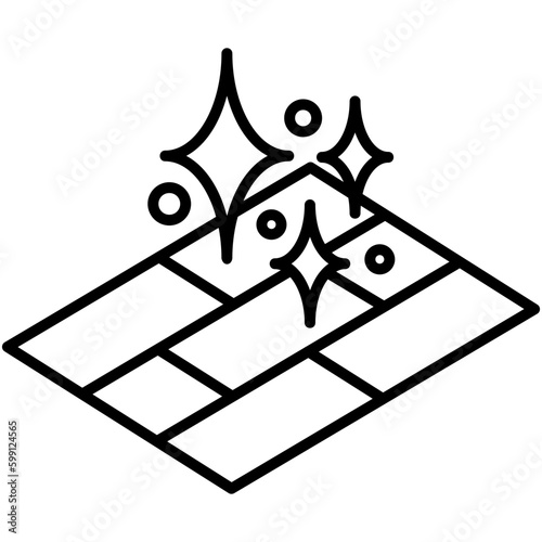 clean floor icon. easy cleaning surface symbol. line icon vector stock