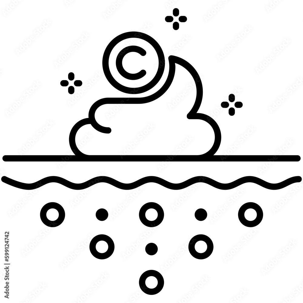 Collagen Icon. Skin Cream Care Symbol. Line Icon Vector Stock Collagen Icon. Skin Cream Care Symbol. Line Icon Vector Stock