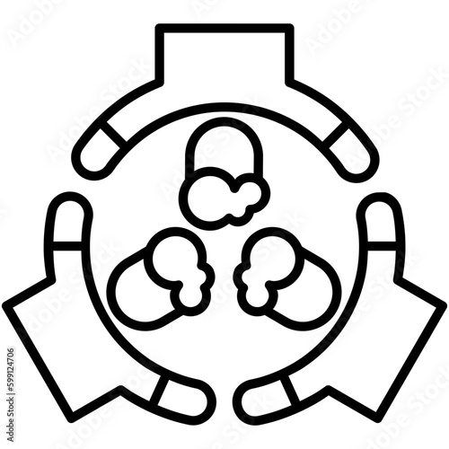 friends icon. people teamwork symbol. line icon vector stock