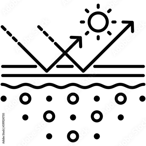 uv radiation icon. sun protection cream symbol. line icon vector stock