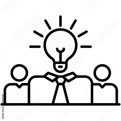 Leader Icon. Business Manager Symbol. Line Icon Vector Stock