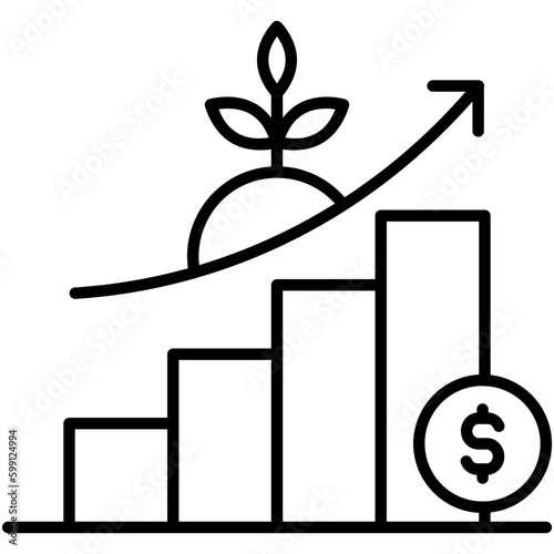 grow icon. business development symbol. line icon vector stock