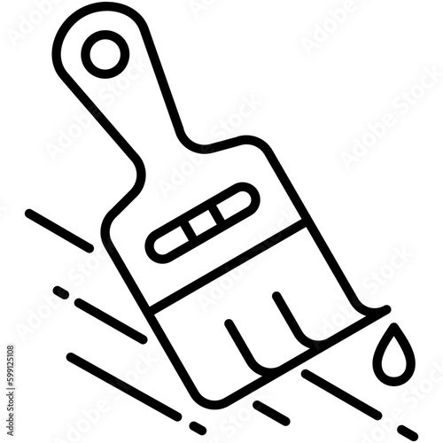 paint icon. carpenter tool building symbol. line icon vector stock