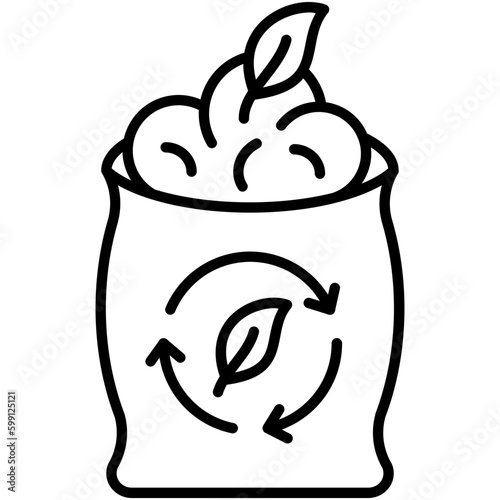 Compostable Icon. Bio Decompose Symbol. Line Icon Vector Stock