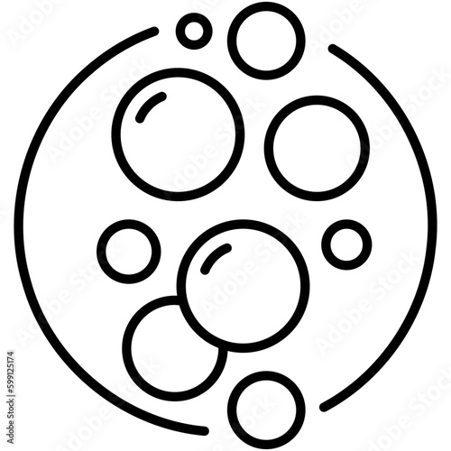 bubble icon. effervescent soap foam symbol. line icon vector stock