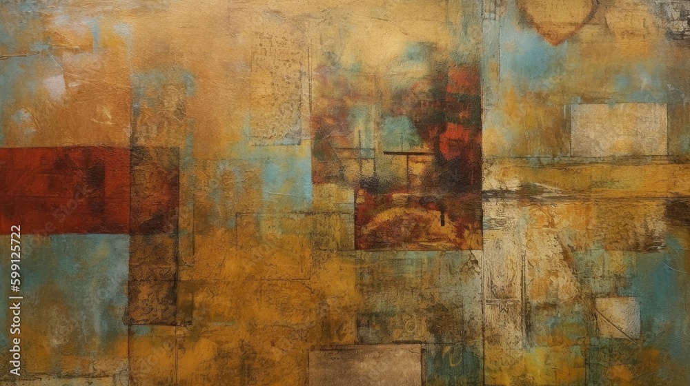 Abstract painting with earth colors. Generative AI Abstract painting with earth colors. Generative AI
