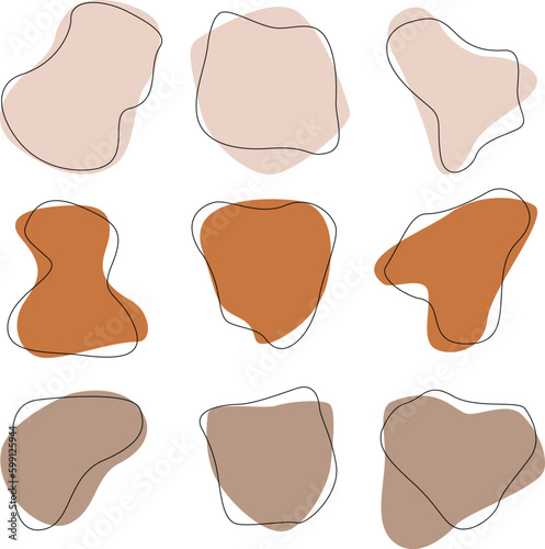 set of aesthetic abstract lines