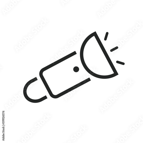 Flashlight Simple line icon. Vector illustration