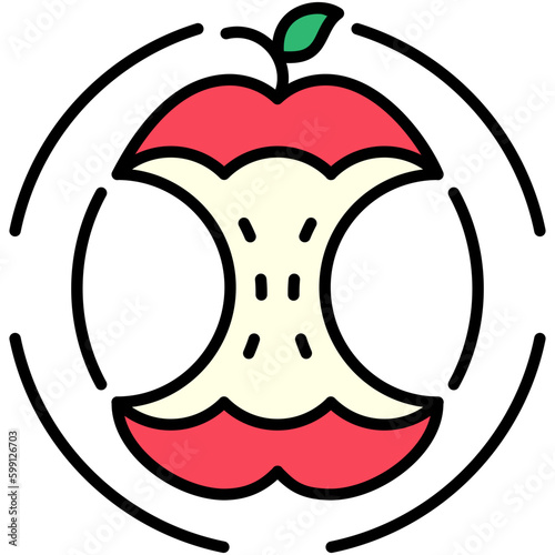 Compostable Icon. Bio Decompose Symbol. Line Filled Icon Vector Stock