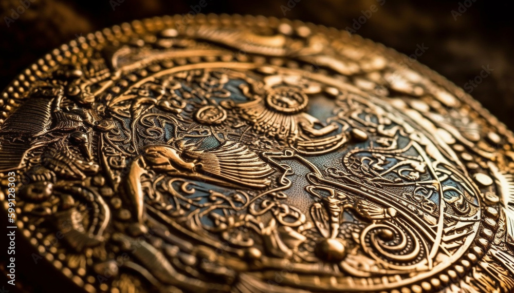 Ornate Chinese coin, a souvenir of wealth generated by AI Ornate Chinese coin, a souvenir of wealth generated by AI