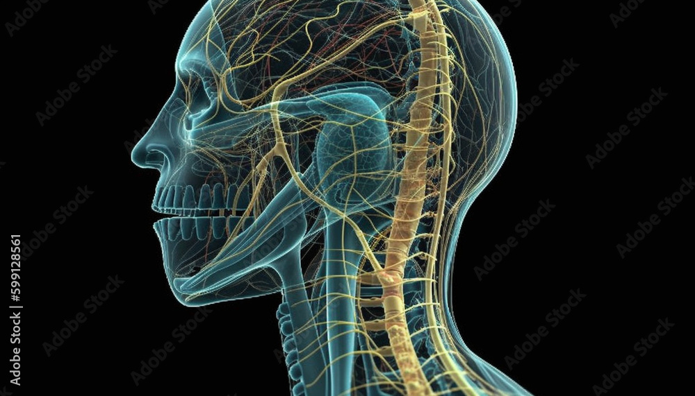 Transparent x ray shows human rib cage shape generated by AI Transparent x ray shows human rib cage shape generated by AI