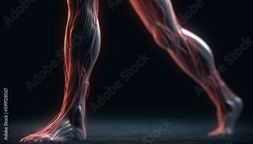 Smooth flowing curve of healthy limb stretching generated by AI