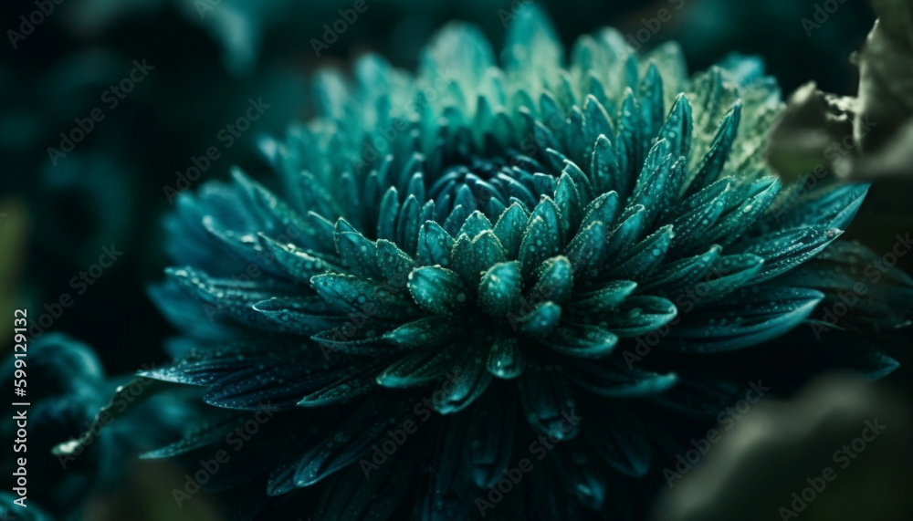 Freshness of a wet daisy blossom beauty generated by AI Freshness of a wet daisy blossom beauty generated by AI