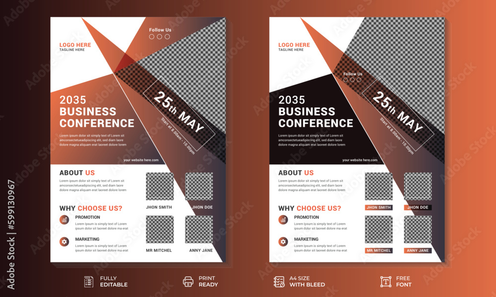 Business Conference Flyer Design Template Modern Business Conference