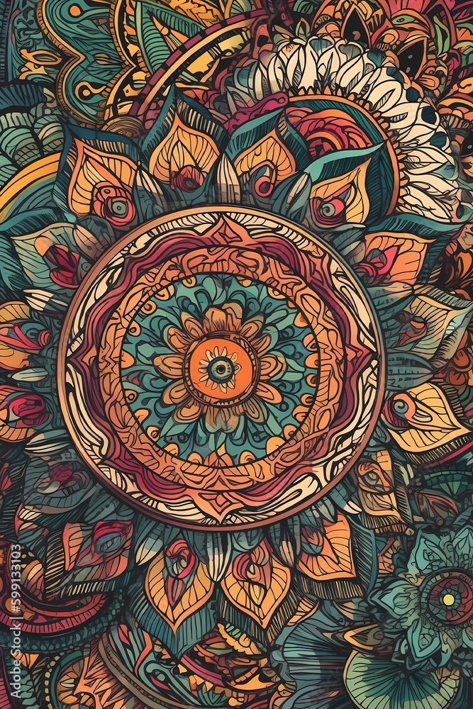Boho Mandala Swirling pattern