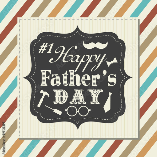 happy father's day with text and decorations