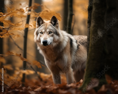 wolf in the woods