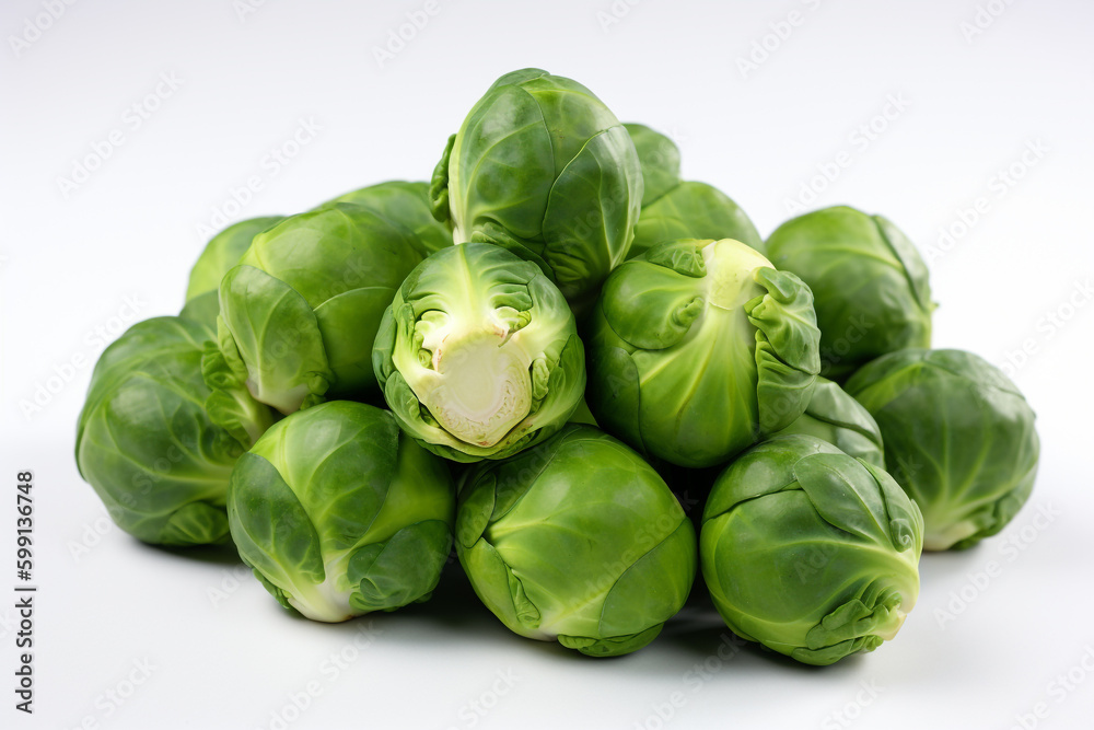 brussels sprouts isolated on white background brussels sprouts isolated on white background