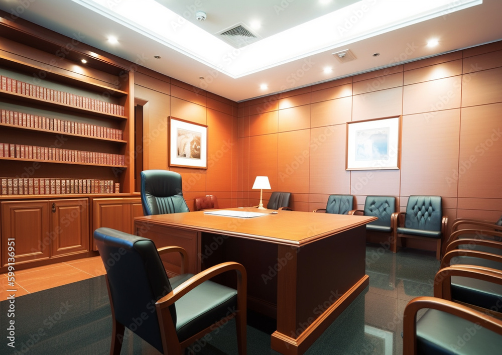 indoor or interior business office with Generative AI indoor or interior business office with Generative AI