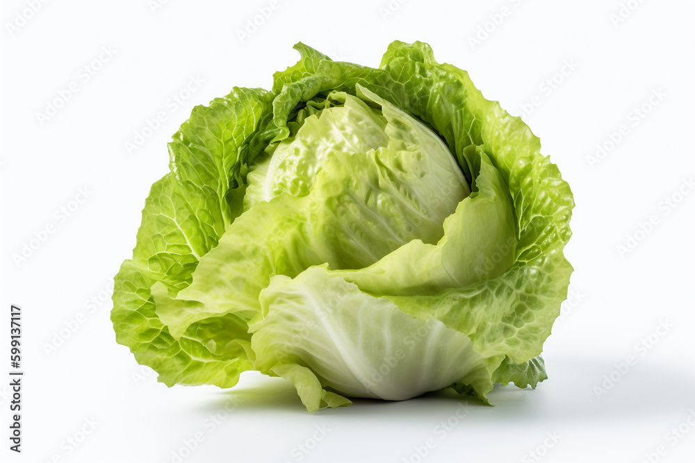 Fototapeta premium lettuce isolated on white background