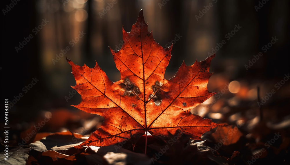 Vibrant autumn maple tree, multi colored beauty generated by AI Vibrant autumn maple tree, multi colored beauty generated by AI
