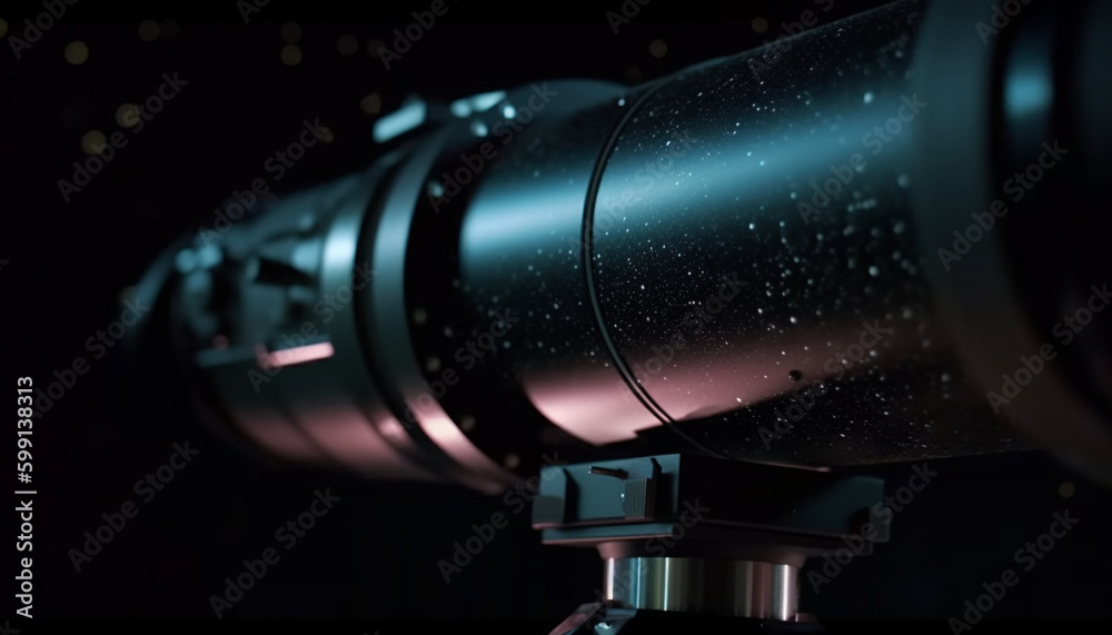 Fototapeta premium Discovery through close up lens microscopic exploration generated by AI