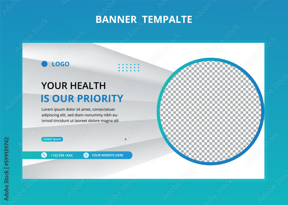 Medical healthcare web banner template. For social media ads. Medical healthcare web banner template. For social media ads.