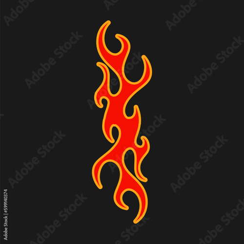 Old Flames New Look with Streetwear Objects Objects Vector Collection. A Modern and Eye Catching y2k flames.