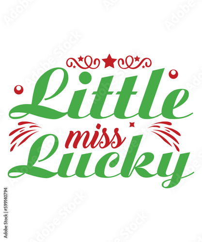 Little miss lucky St Patrick's day design, St Patrick's day SVG, St Patrick's day bundle ,design bundle, cutting file, SVG design bundle, t shirt design 