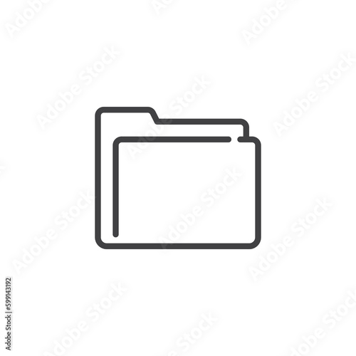 File folder line icon