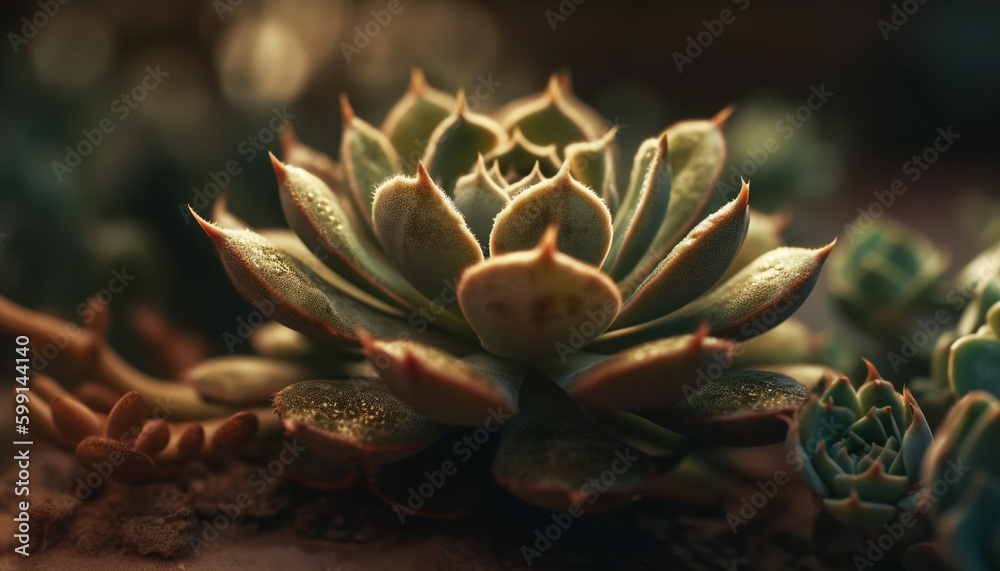 Green leaf macro captures the beauty of nature generated by AI Green leaf macro captures the beauty of nature generated by AI