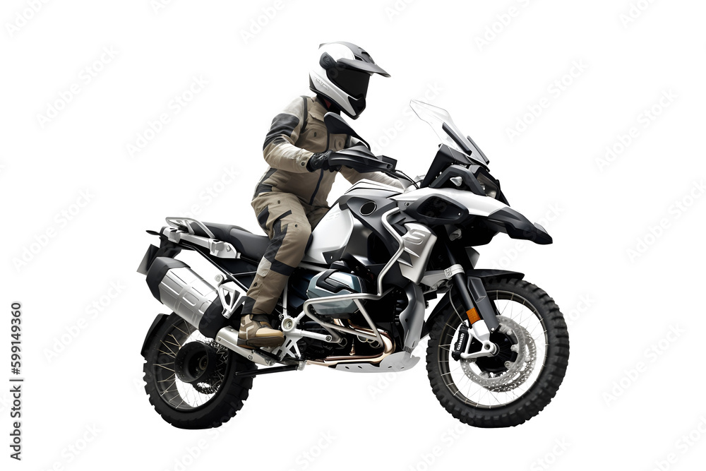 Motocross rider on a motorcycle big