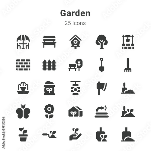 Garden icon set