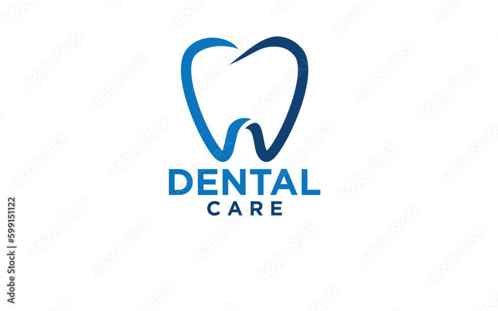 Dental care vector logo design. dentist logo