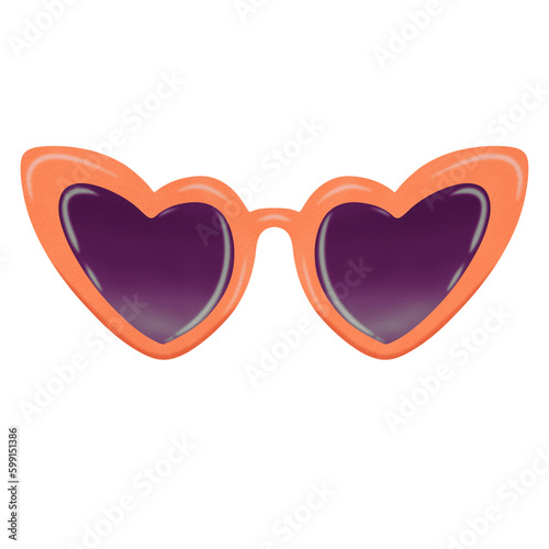 Orange Watercolor sunglasses. 