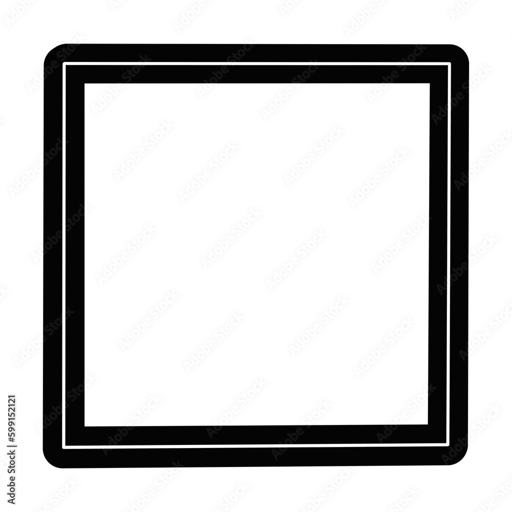 Black square frame element with line border png.
Black square frame element with line border png.