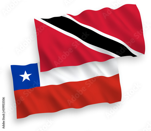 Free Download Flags of Republic of Trinidad and Tobago and Chile on a white background - GFXLoad