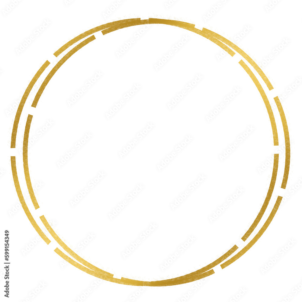 Gold circle frame.
Gold circle frame.