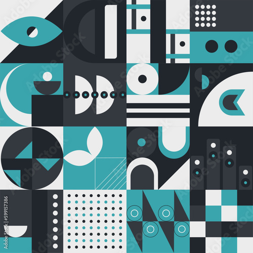 Abstract geometric pattern design in modern style. Vector illustration.