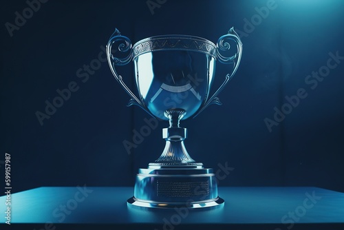 Success in the competition, first place, the best symbol of victory. Cup. Generative AI