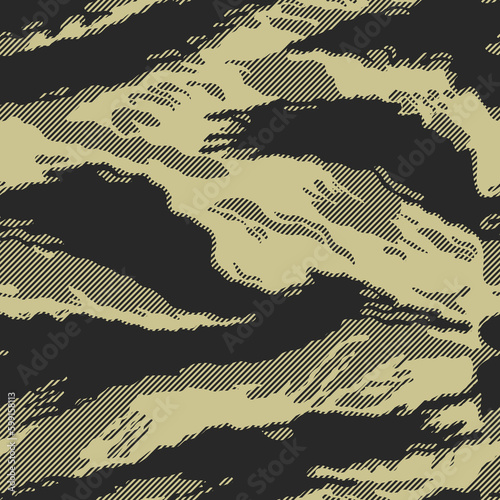 
Vector linear camouflage pattern, trendy line background, disguise texture.