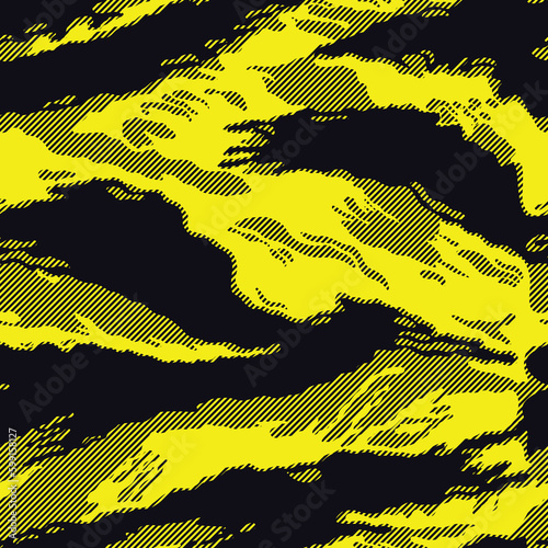 
Linear vector camouflage pattern, modern trendy design for print