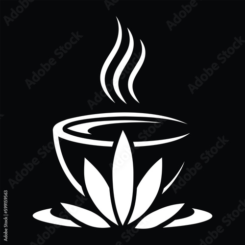logo/icon of a cannabis tea cup.
