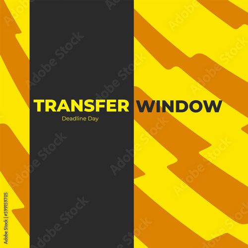 black yellow colour background football competition concept. design banner poster vector template for transfer window top famous popular soccer club team in the world. Premier league. Champions league