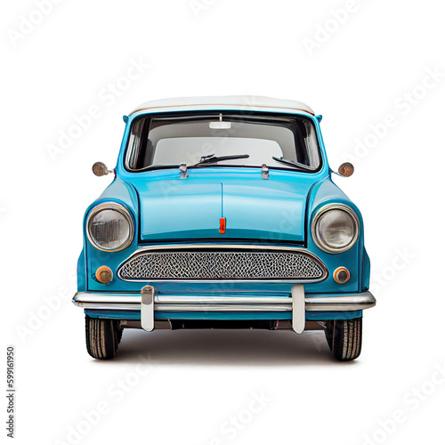 vintage car on a transparent background (PNG). AI-generated.
