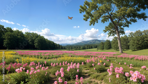 Wallpaper Mural field of flowers Torontodigital.ca