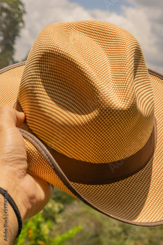 Foto typical traditional hat of the region of antioquia in colombia