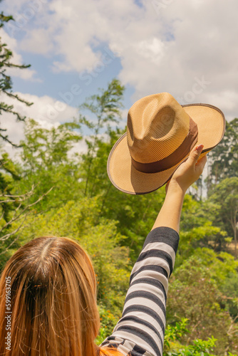 Foto typical traditional hat of the region of antioquia in colombia