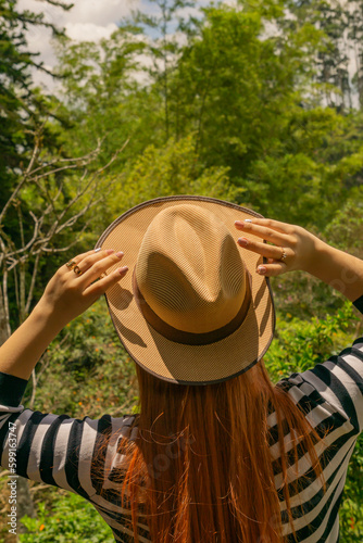 Foto typical traditional hat of the region of antioquia in colombia